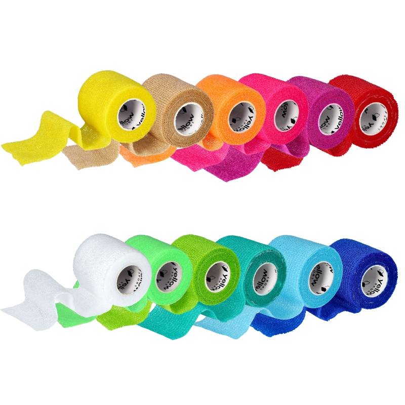 Owijka na kostki, taśma do podtrzymania getrów i ochraniaczy, bandaż kohezyjny yellowSPORT - 5cm x 4,5m, różne kolory