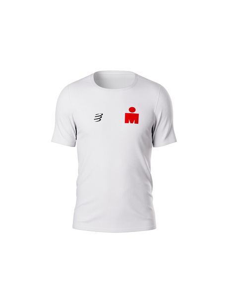 COMPRESSPORT Koszulka biegowa z krótkim rękawem TRAINING SS T-SHIRT IRONMAN 2025 white