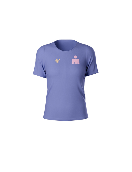 COMPRESSPORT Koszulka biegowa damska z krótkim rękawem TRAINING SS T-SHIRT IRONMAN 2025 jacaranda