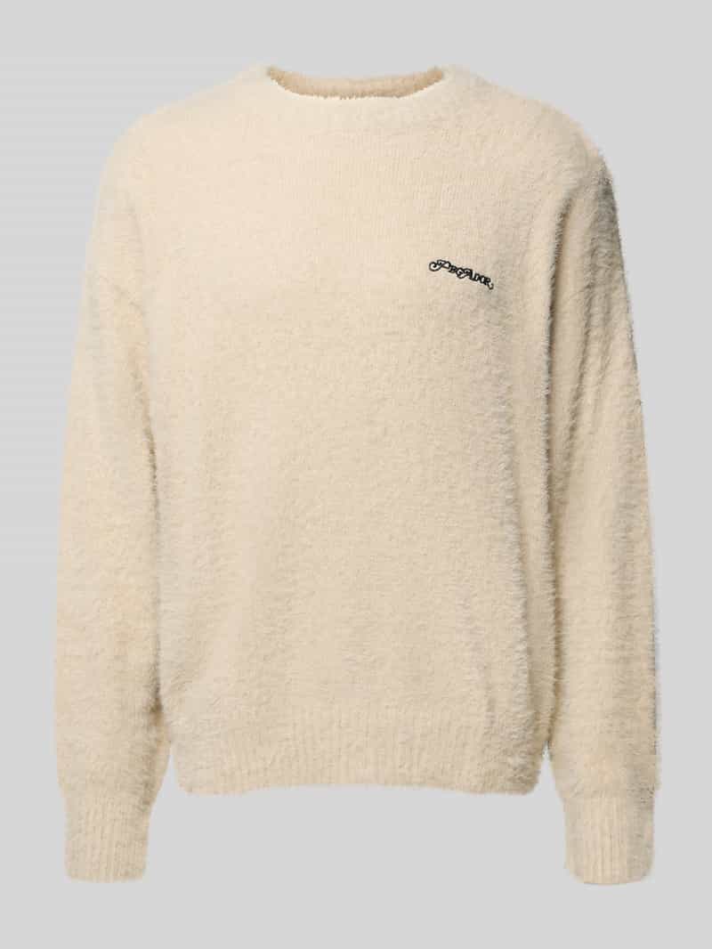 Sweter z dzianiny z okrągłym dekoltem model ‘Vernen’