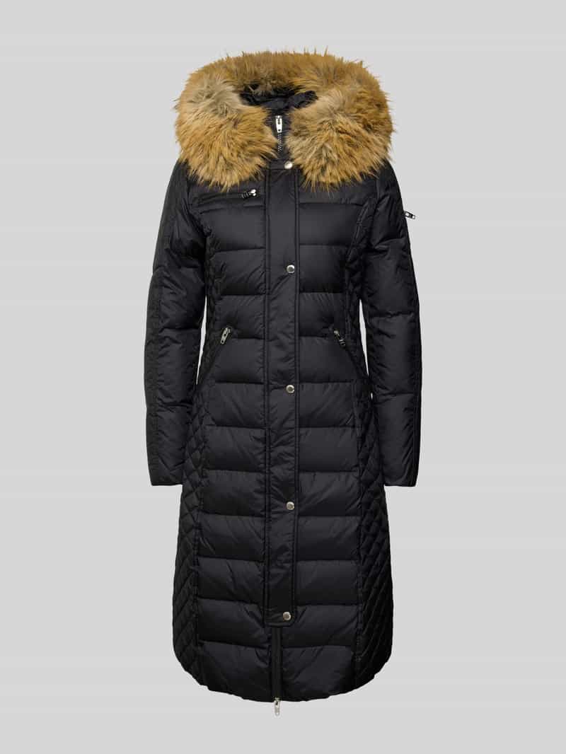 Płaszcz puchowy z dwustronnym zamkiem błyskawicznym model ‘Keisha’