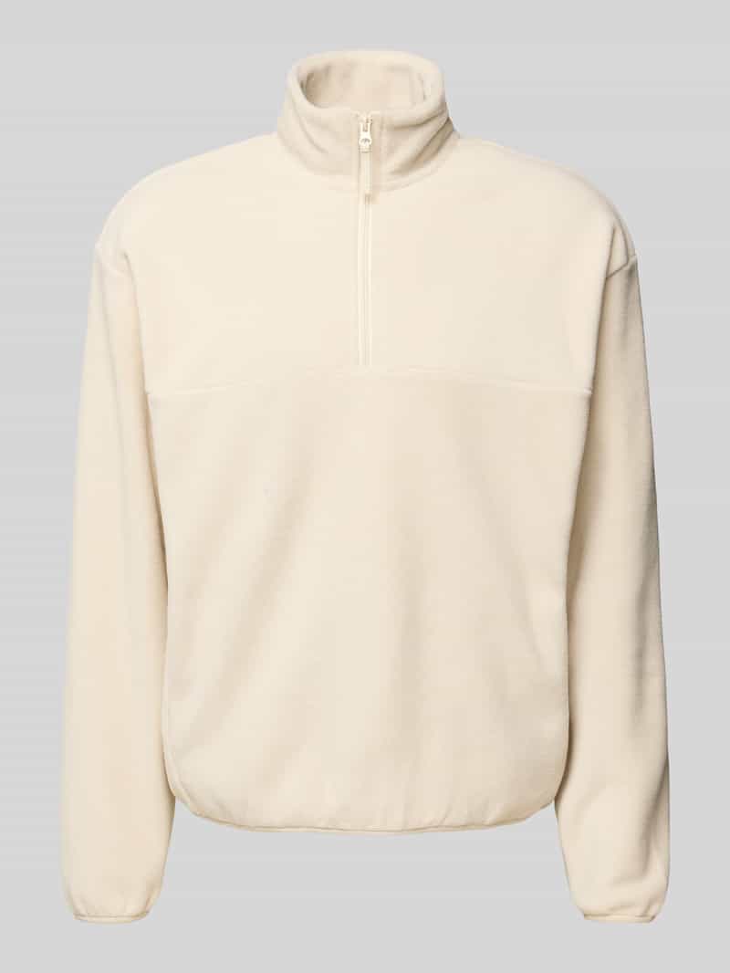 Sweter z polaru z kołnierzem zapinanym