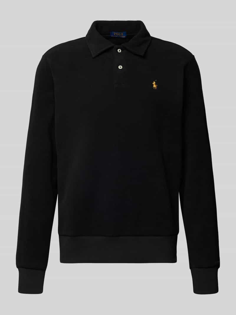 Sweter z polaru z wyhaftowanym logo model ‘MAGIC POLY FLEECE’