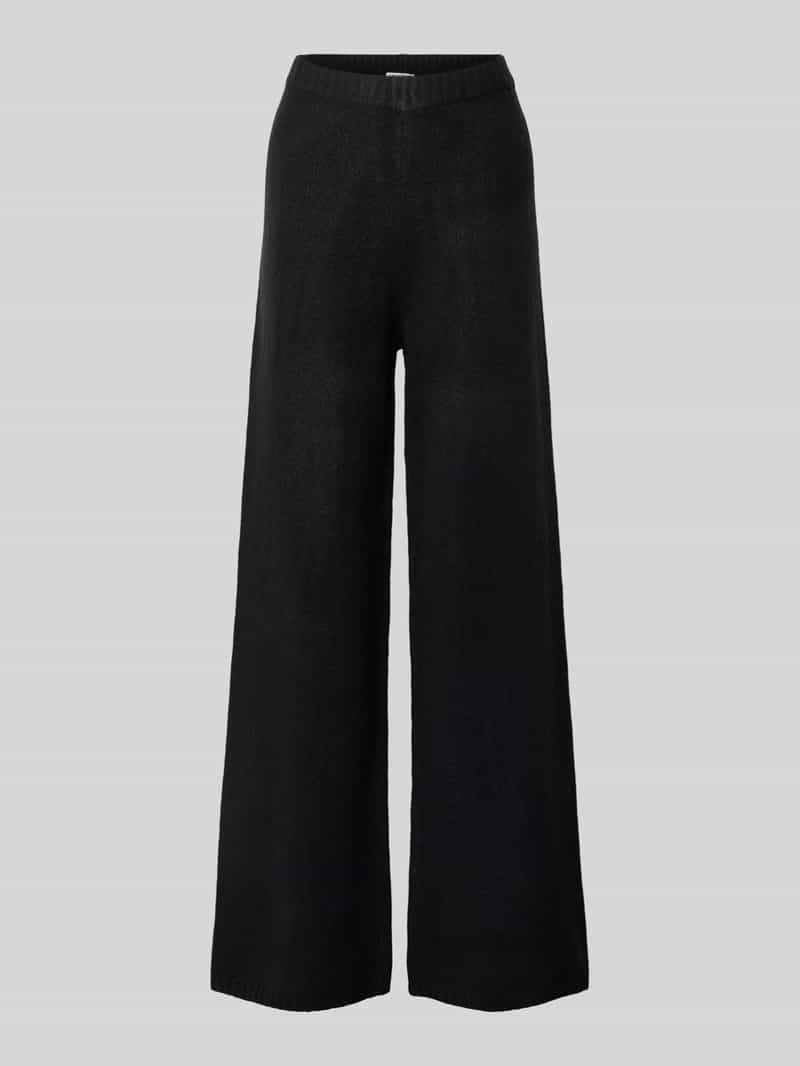 Spodnie z dzianiny o szerokim kroju z elastycznym pasem