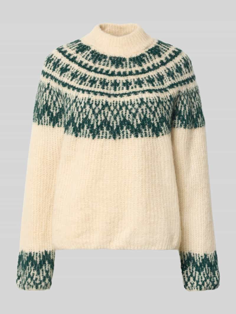 Sweter z dzianiny ze stójką model ‘YASLIRI’