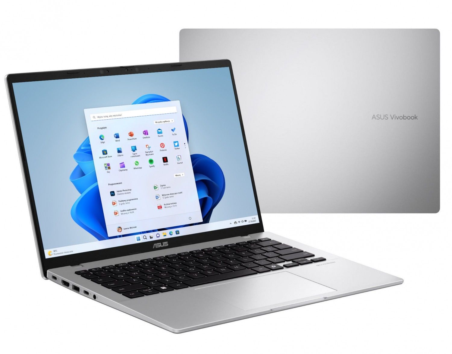 ASUS Vivobook 14 X1407QA-LY043W - Snapdragon X1-26-100 14'' 16GB 512GB W11H Srebrny 90NB1603-M00640