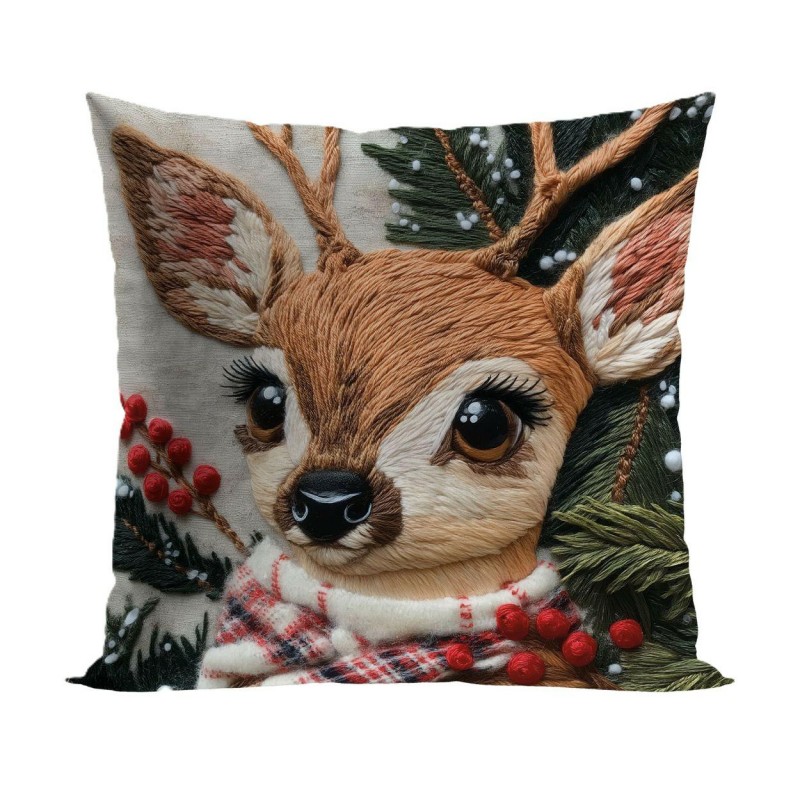 Poszewka WYSZYWANY JELONEK 40x40 cm