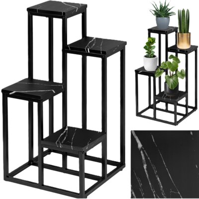 Kwietnik LOFTINSPIRED Mogren Czarny Marmur