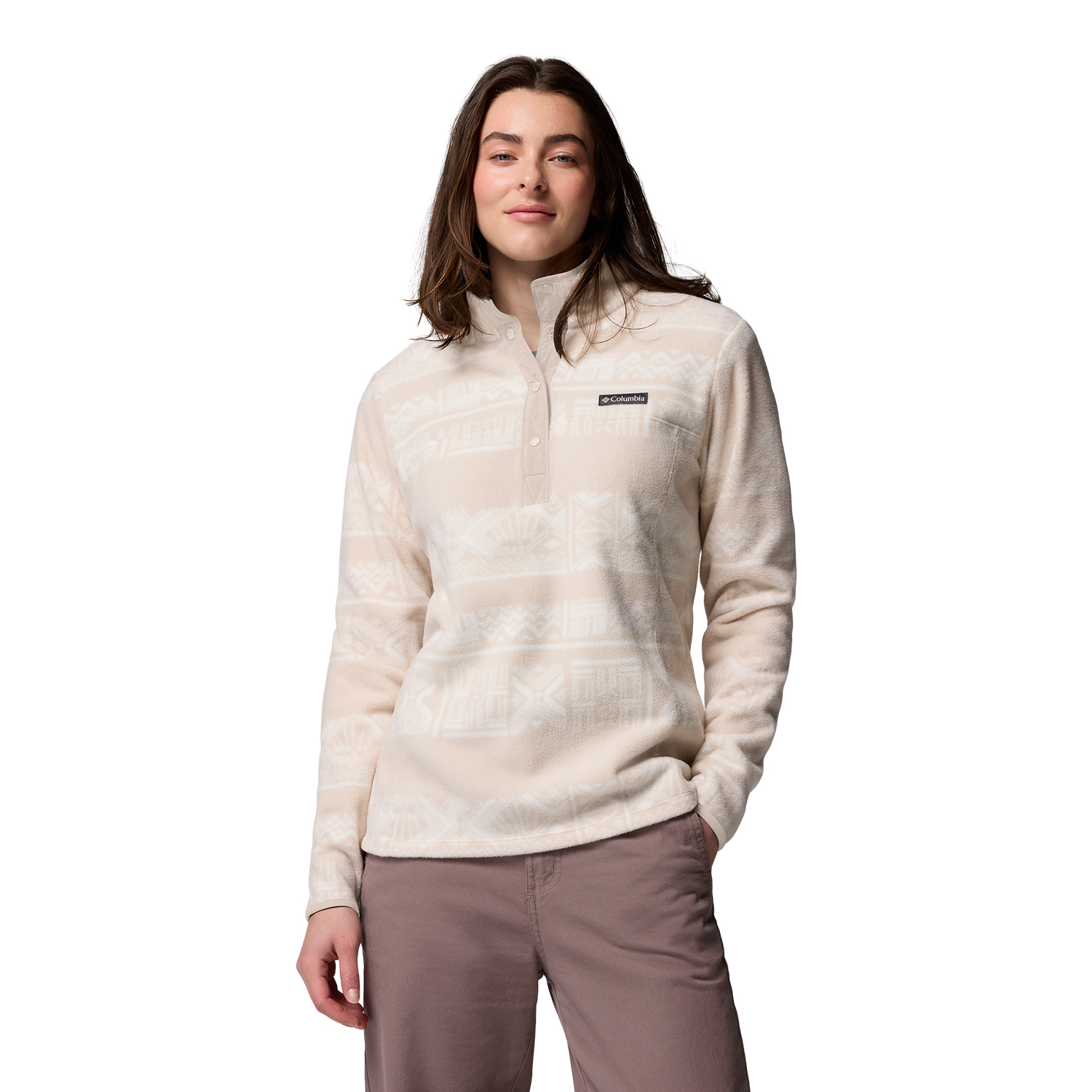Damska bluza polarowa Columbia Benton Springs Print 1/2 Snap dark stone/deschutes days - S