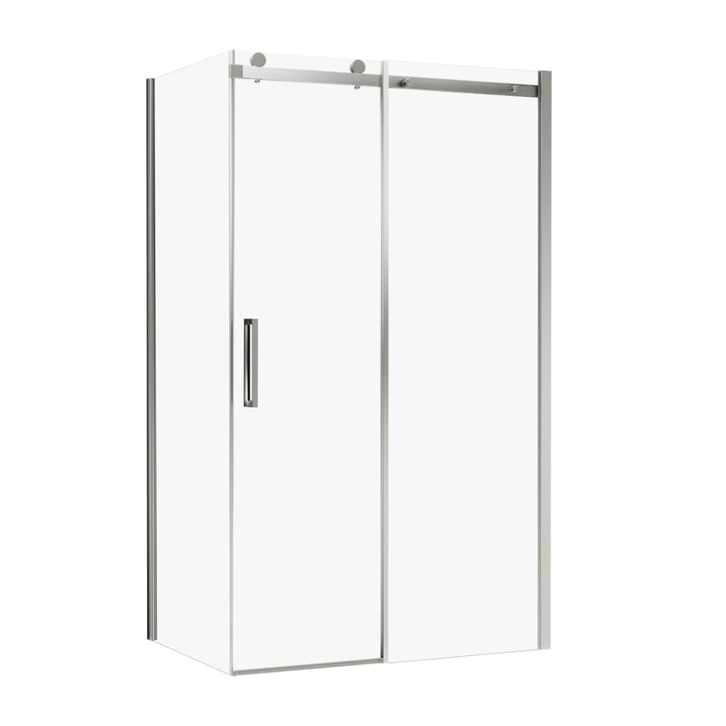 Kabina prysznicowa prostokątna 140x80x200 cm Laurena profile chromowane WELLNEO