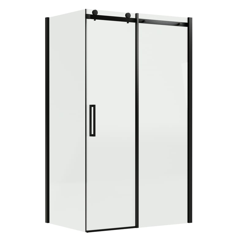 Kabina prysznicowa prostokątna 140x80x200 cm Laurena black profile czarne WELLNEO