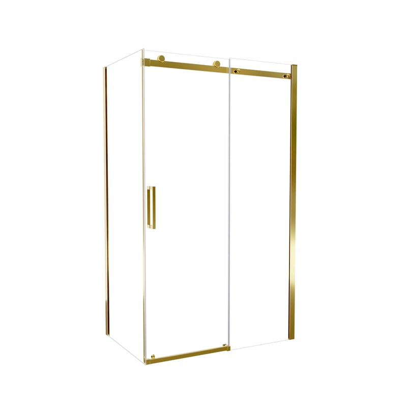 Kabina prysznicowa prostokątna 140x90x200 cm Laurena Gold profile złote WELLNEO
