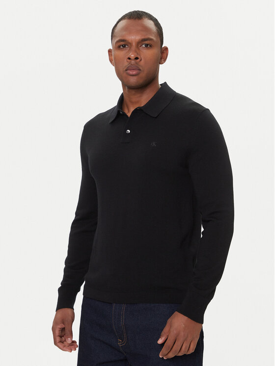 Calvin Klein Polo LV04LD319G Czarny Regular Fit