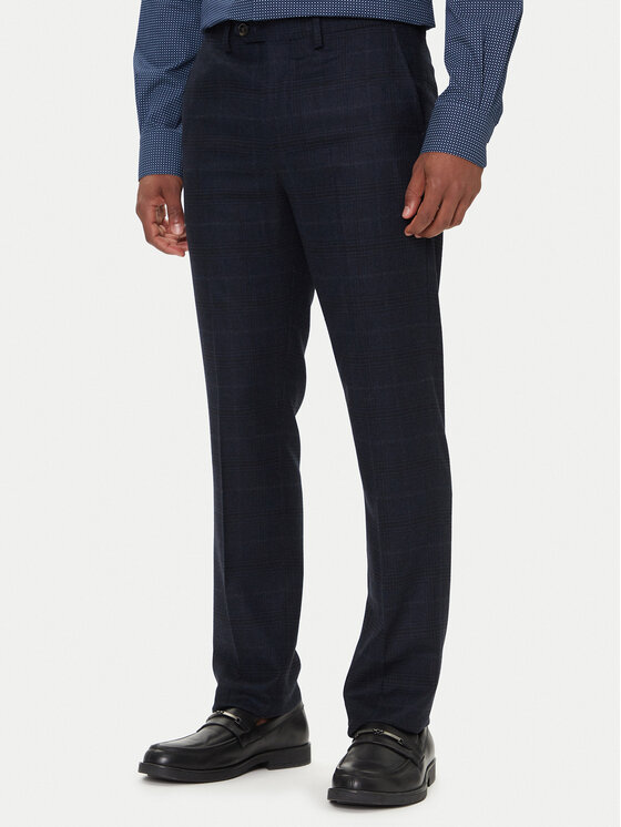 Tommy Hilfiger Chinosy Denton MW0MW40782 Granatowy Slim Fit