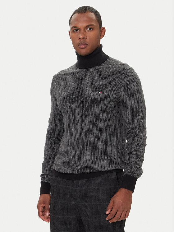 Tommy Hilfiger Golf MW0MW40446 Szary Regular Fit