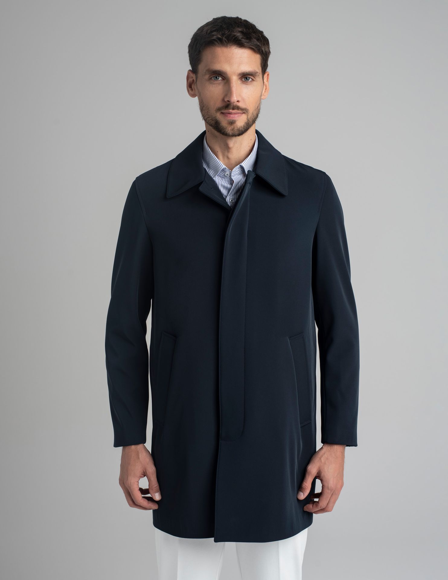 płaszcz credaro granatowy