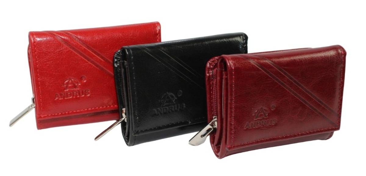 Portfel Damski ANDRUS (PL) Suwak Skóra Naturalna RFID 11 x 8,5 x 3,5 [cm]