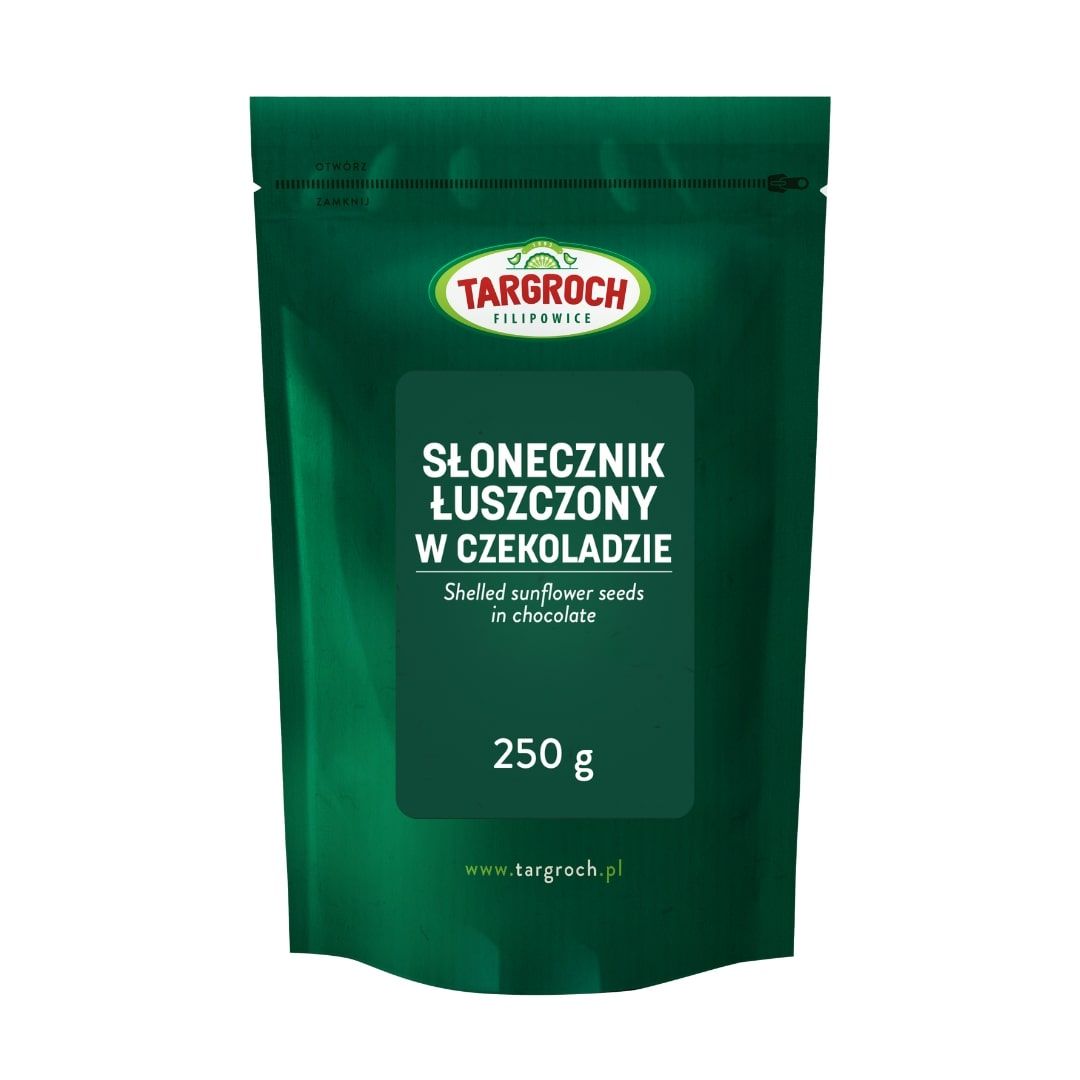 Targroch Słonecznik łuszczony w czekoladzie 250 g - słodycze lub przekąska