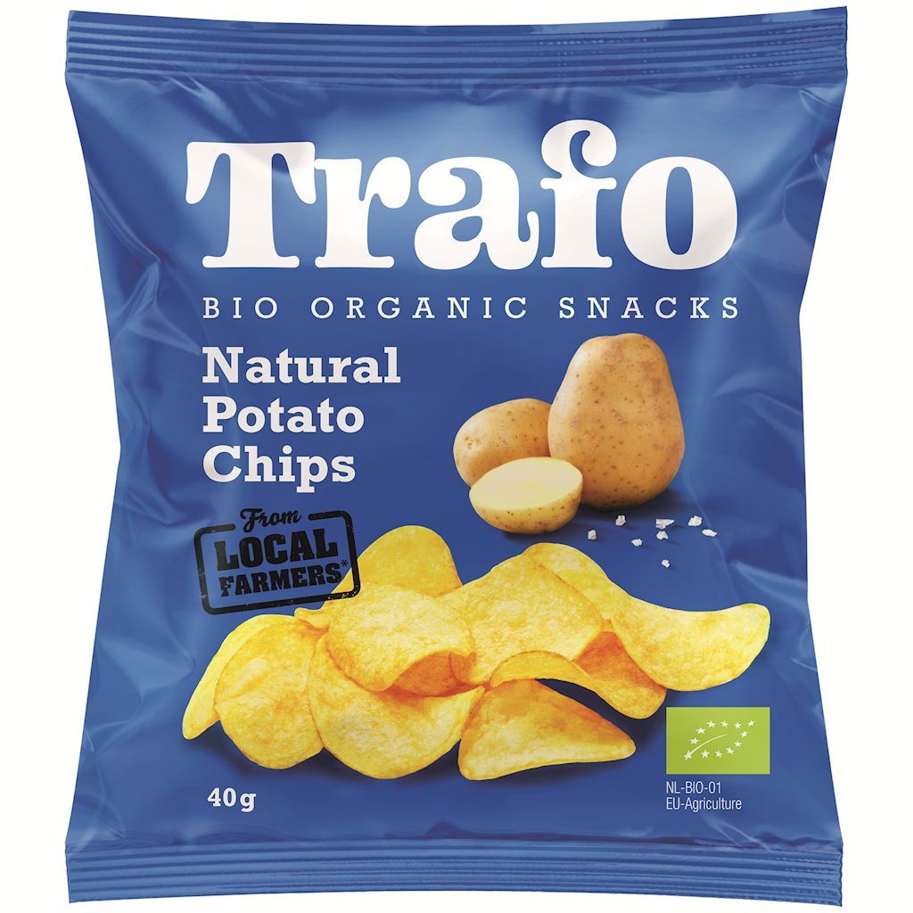 Trafo Chipsy ziemniaczane naturalne solone 40 g Bio - słodycze lub przekąska