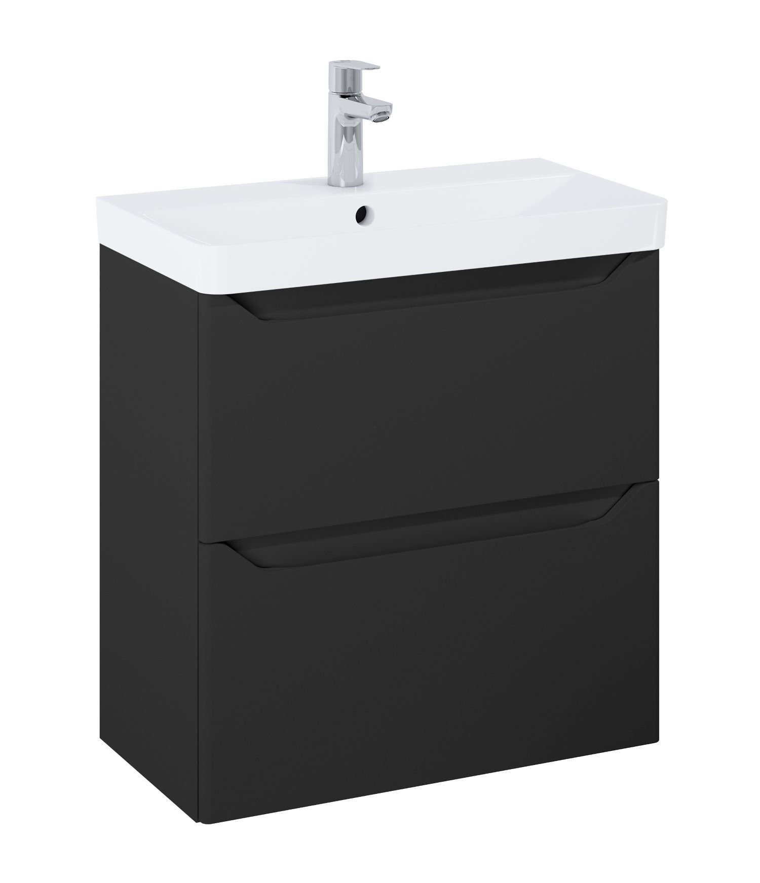 Szafka łazienkowa z umywalką Elita Helo Compact 60 cm czarny mat RE020600207160