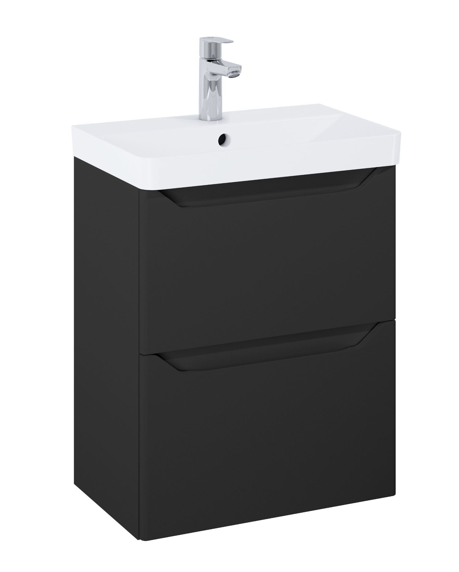 Szafka łazienkowa z umywalką Elita Helo Compact 50 cm czarny mat RE020500207160