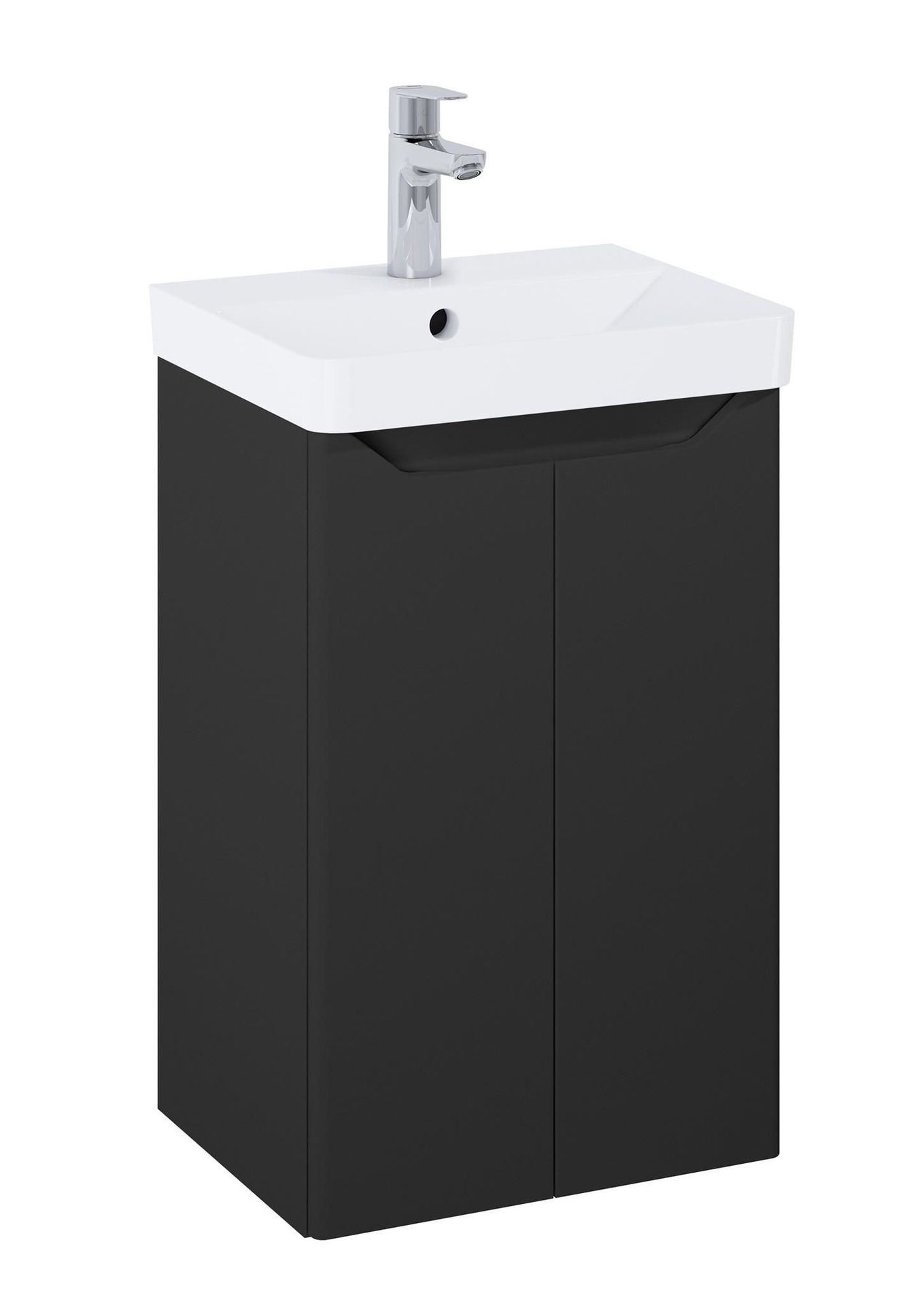 Szafka łazienkowa z umywalką Elita Helo Compact 40 cm czarny mat RE020400207160