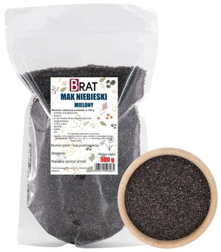 Mak Niebieski Mielony 500g Świeży naturalny czysty