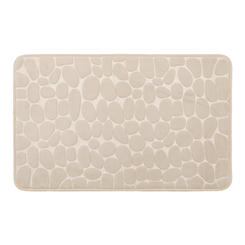 Dywanik łazienkowy 80x50 cm beżowy Cocoon Pebbles Trench SENSEA