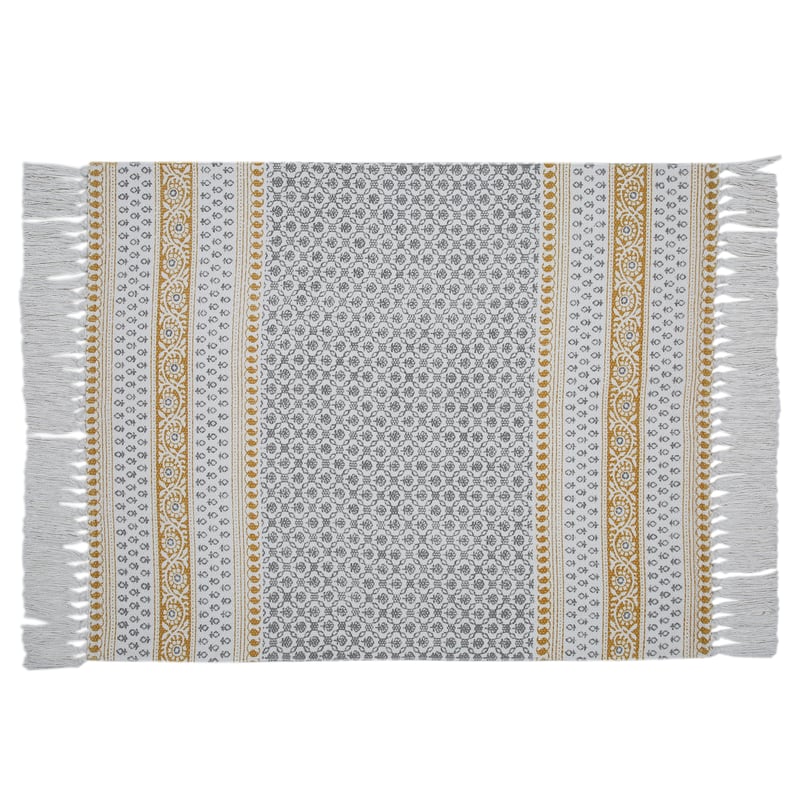 Dywan bawełniany z frędzlami Cotonis Jane Moon 60 x 90 cm Inspire