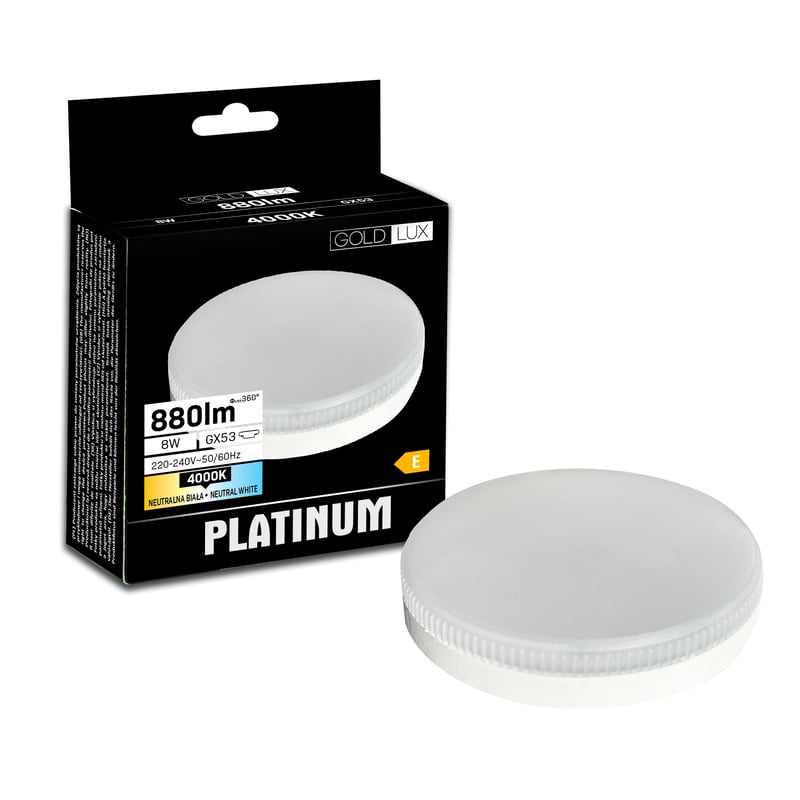 Żarówka LED GX53 8 W 880 lm Neutralna biel Goldlux