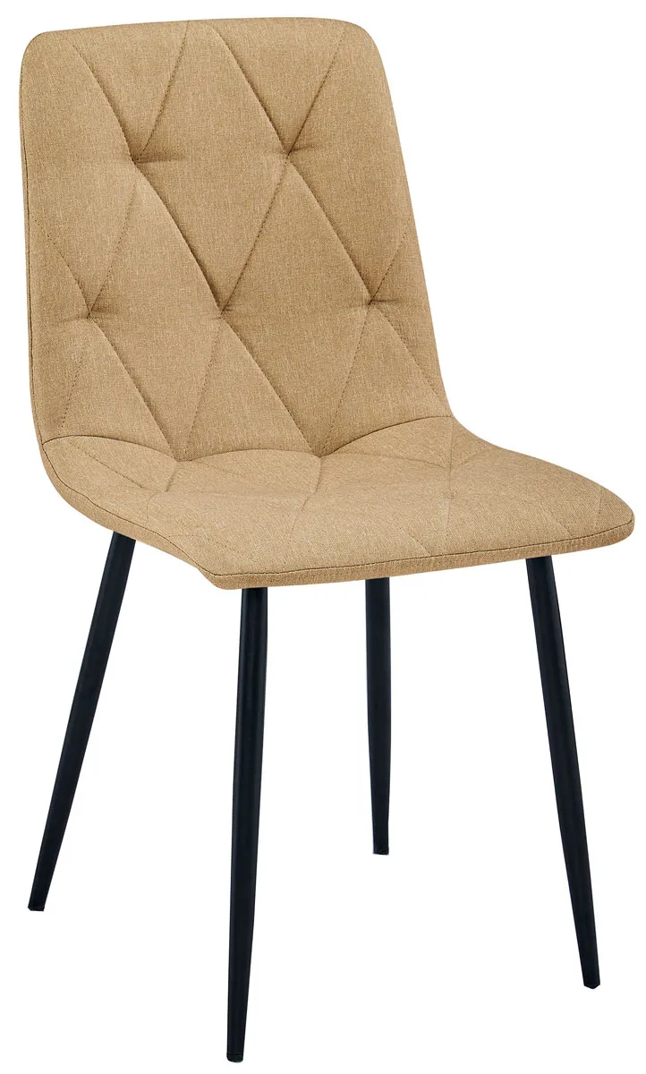 Brązowe tapicerowane tkaniną krzesło L3-A79