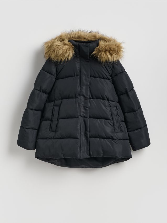 Reserved - Pikowana kurtka - czarny