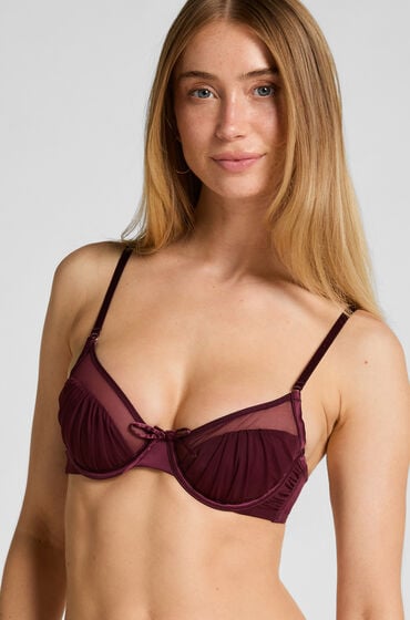 Hunkemöller Nieusztywniany biustonosz z fiszbinami Dulce Czerwony