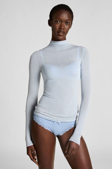 Hunkemöller super miękki golf z kaszmirem top Niebieski