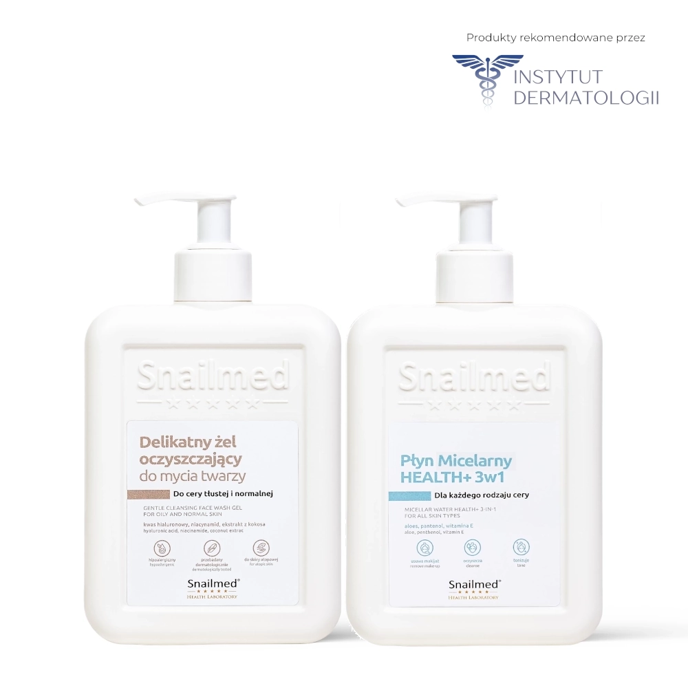 Zestaw dermokosmetyczny oczyszczający do mycia twarzy dla cery tłustej i normalnej