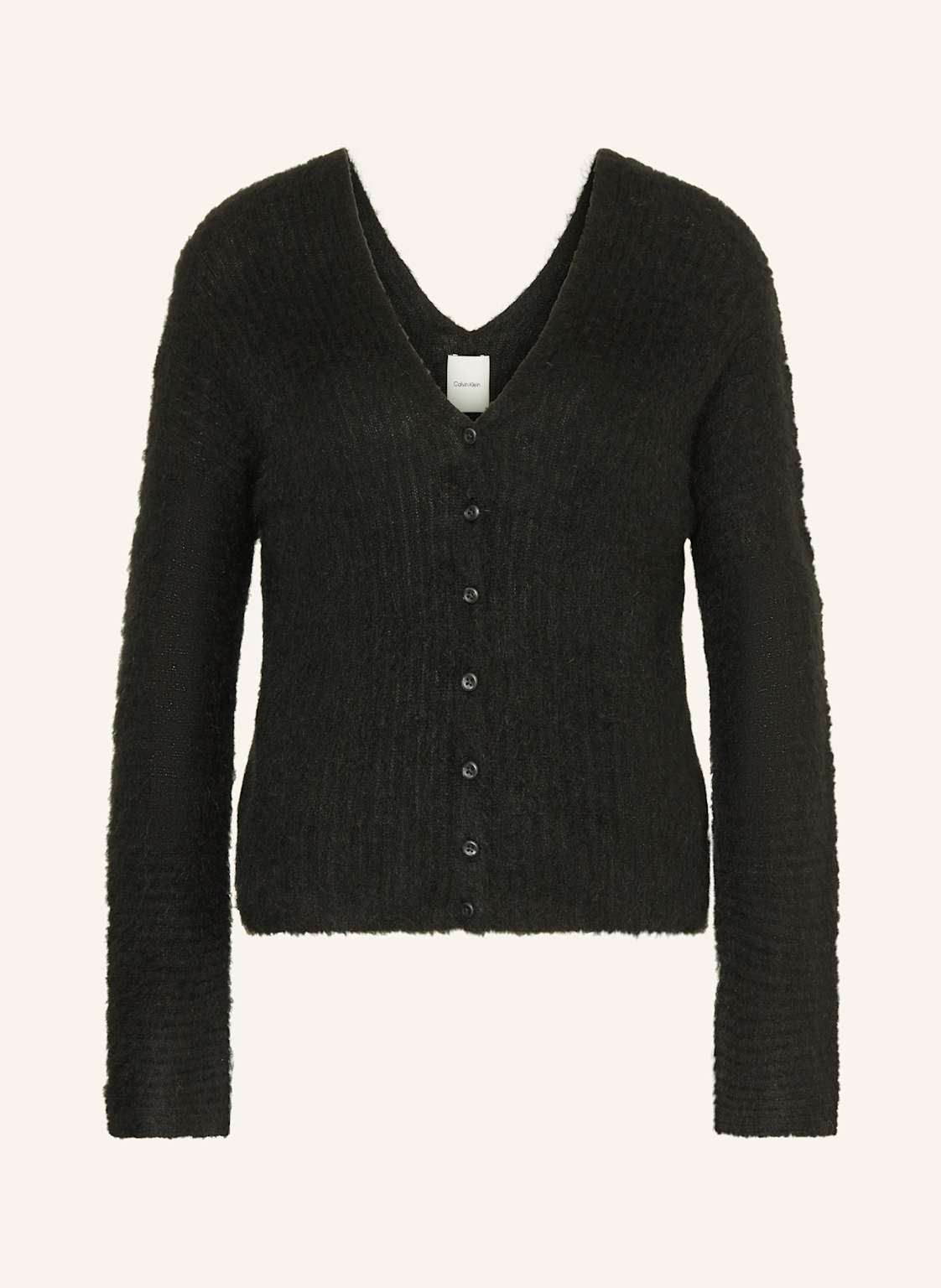 Calvin Klein Kardigan Z Dodatkiem Alpaki schwarz