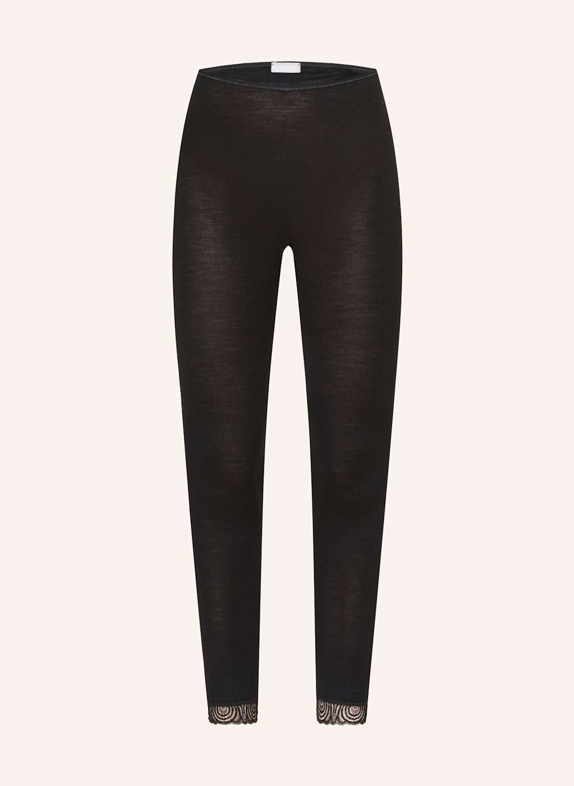 Hanro Legginsy Woolen Lace Z Dodatkiem Jedwabiu schwarz