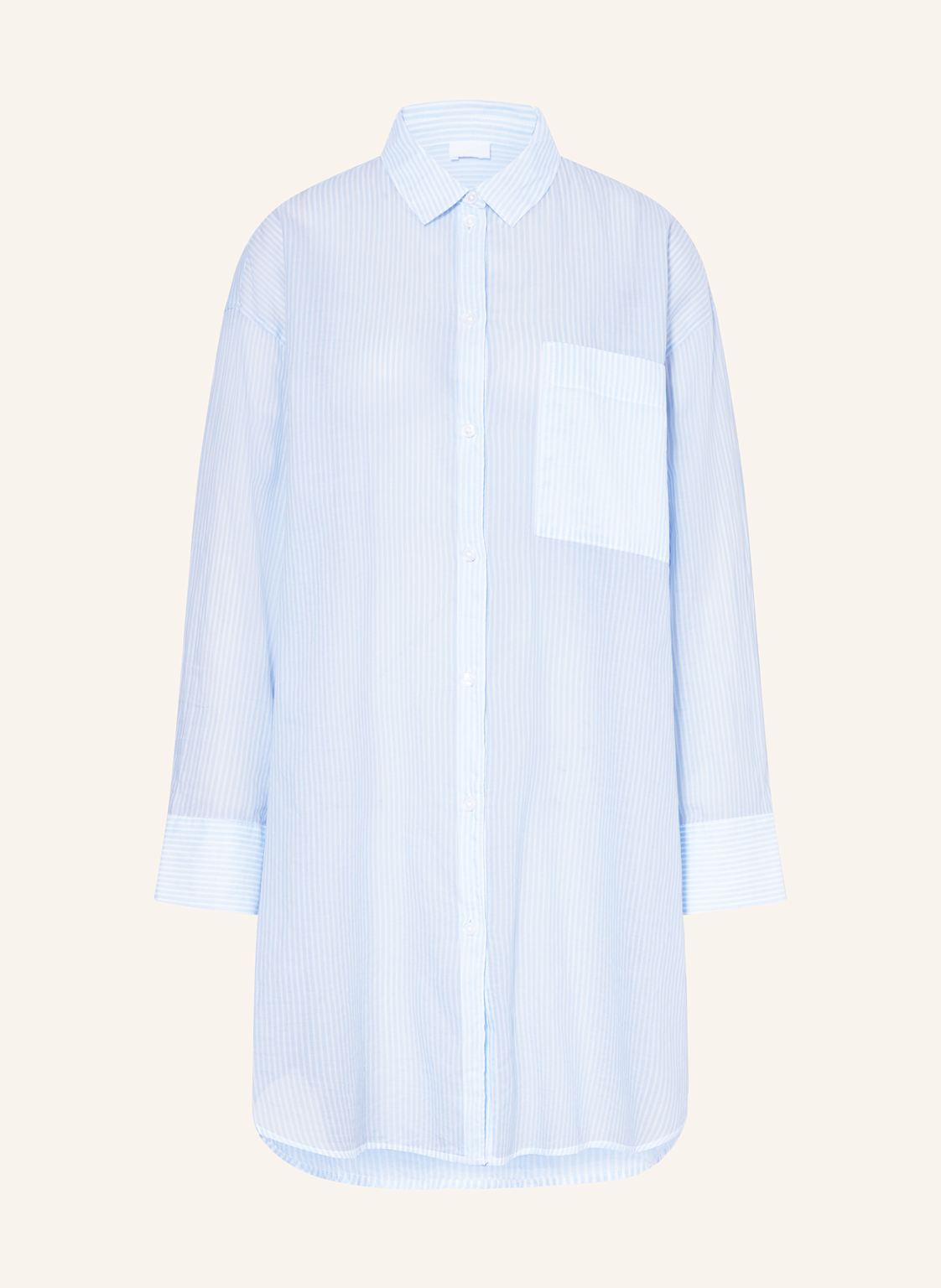 Mey Koszula Nocna Z Serii Cotton Stripes blau