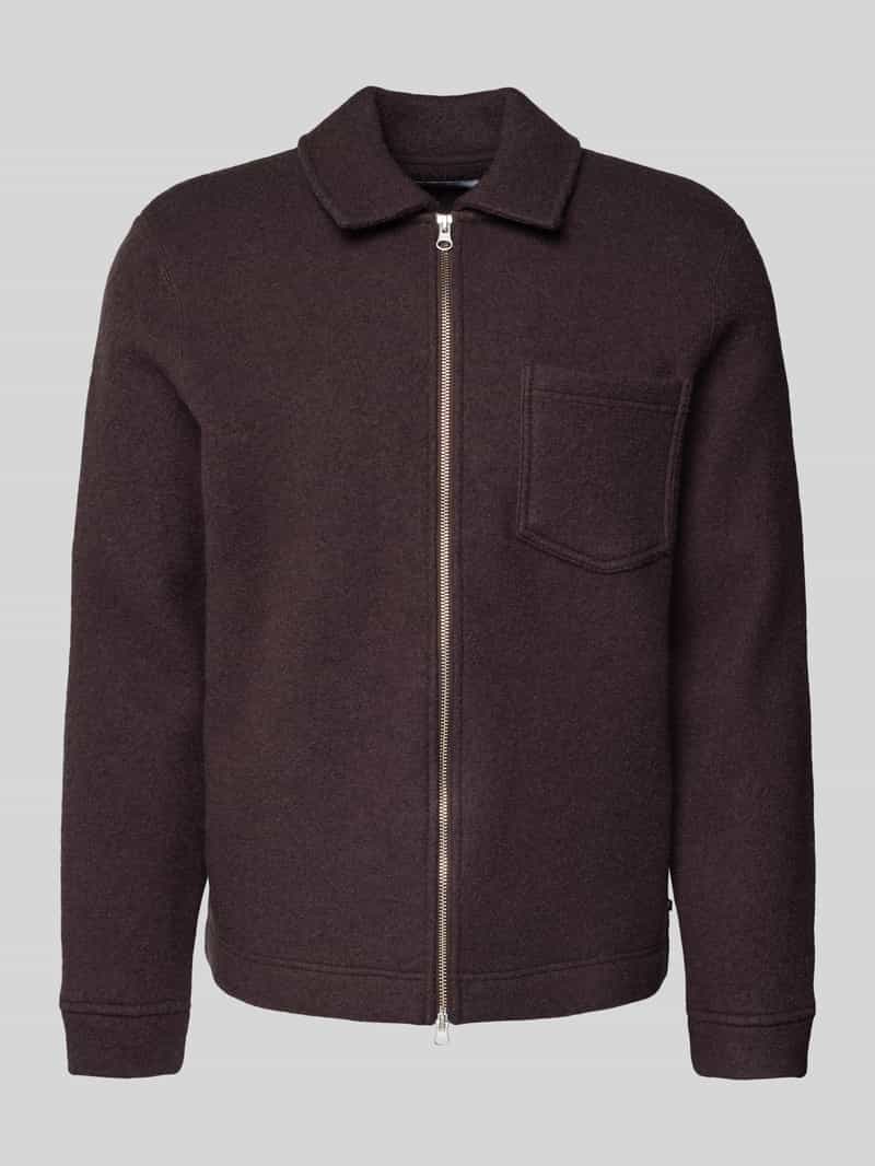 Kurtka koszulowa o kroju regular fit z zamkiem błyskawicznym dwustronnym model ‘HANNES’