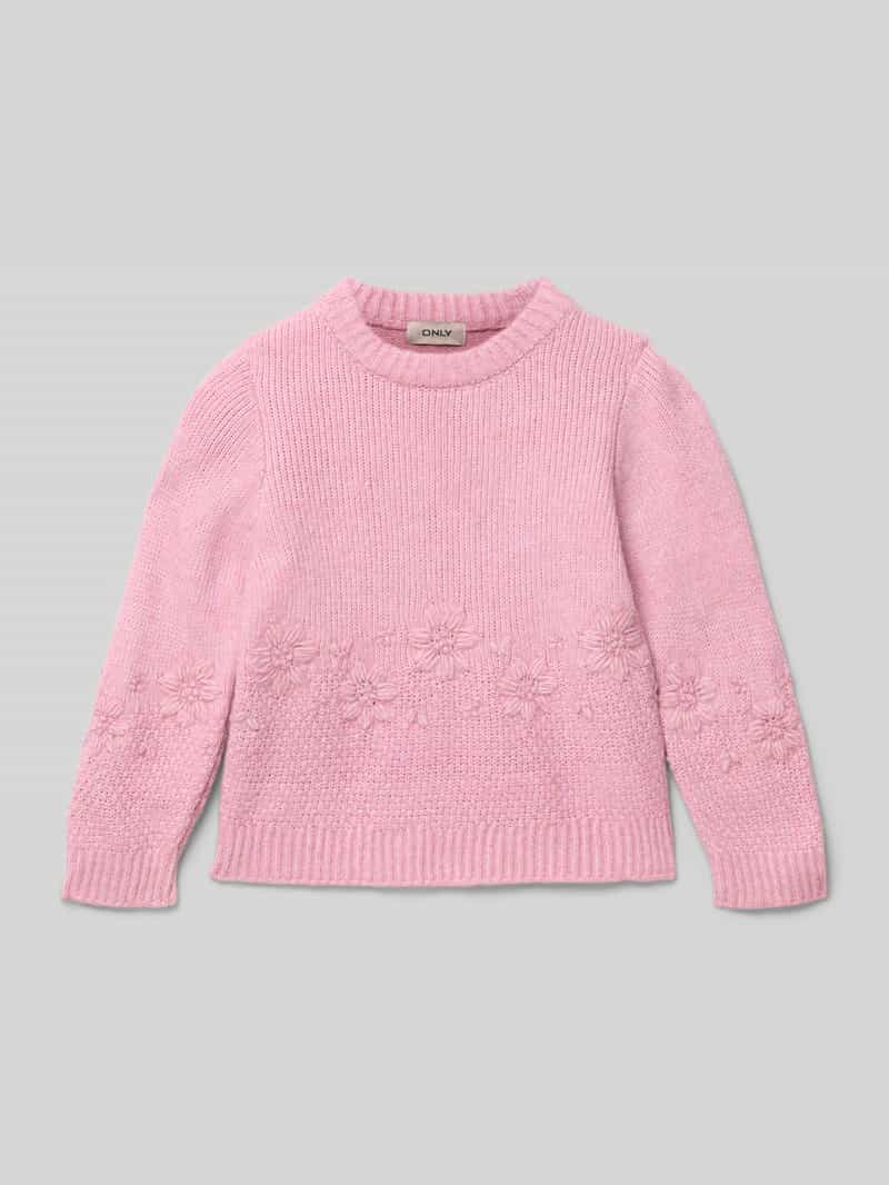 Sweter z dzianiny o kroju regular fit z okrągłym dekoltem model ‘TANYA’