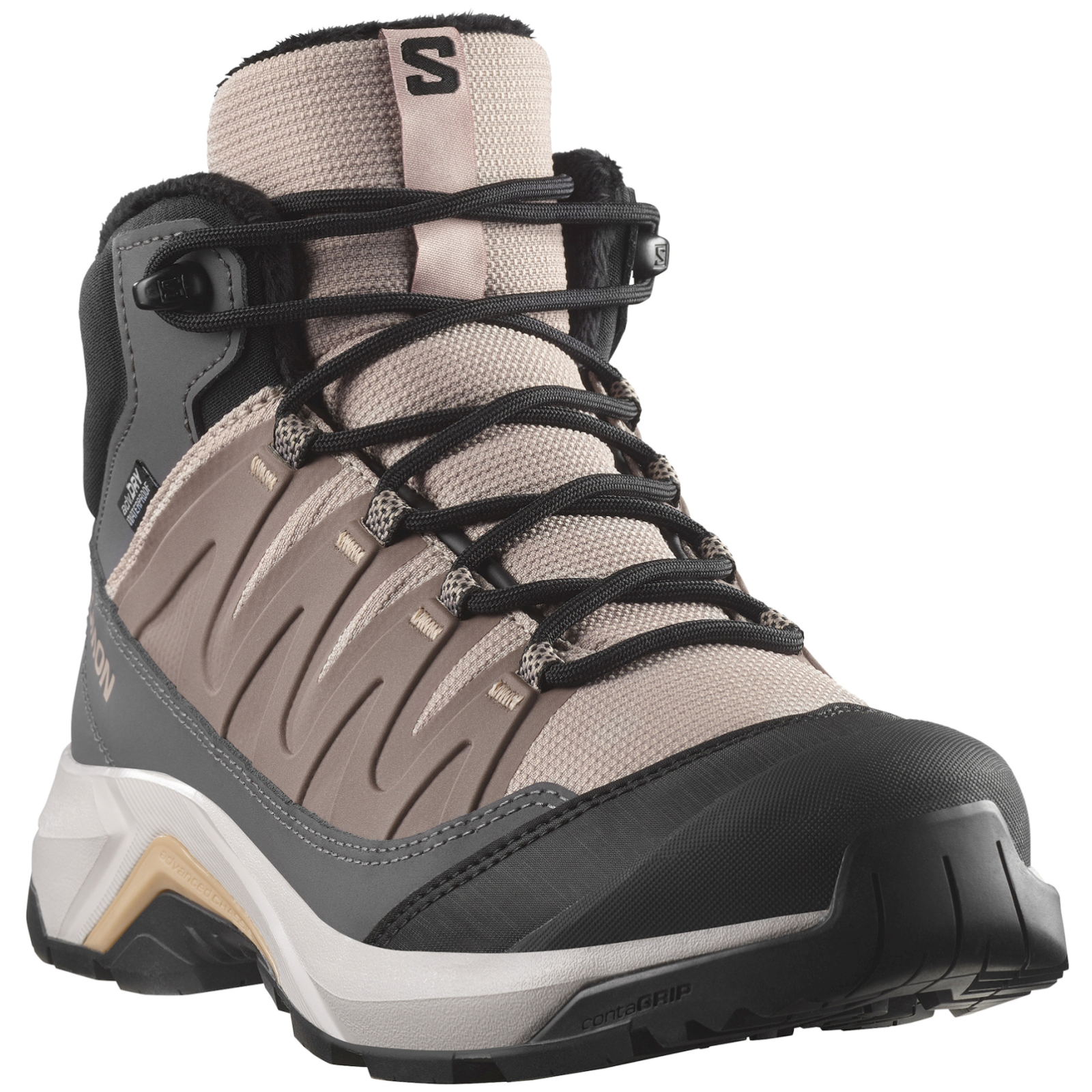 Damskie buty turystyczne Salomon X-Adventure Coldrush Waterproof Rozmiar butów (UE): 40 2/3 / Kolor: beżowy