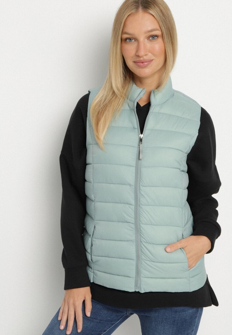 Jasnozielona Pikowanana Kamizelka Sifitta