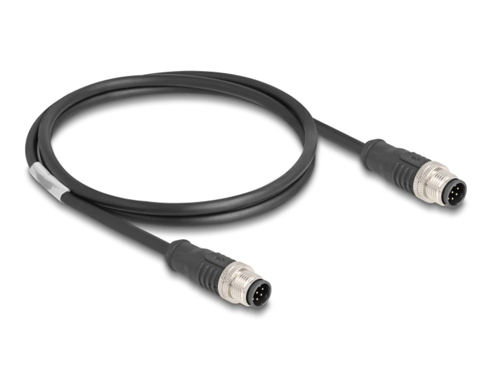 DeLOCK Kabel M12 A-coded 8 pin, męski na męski PVC, 1 m 80806