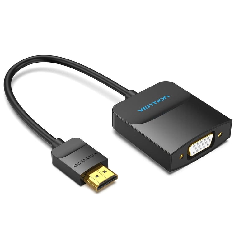 Vention 42154 adapter kablowy 0,15 m HDMI Typu A (Standard) VGA (D-Sub) Czarny