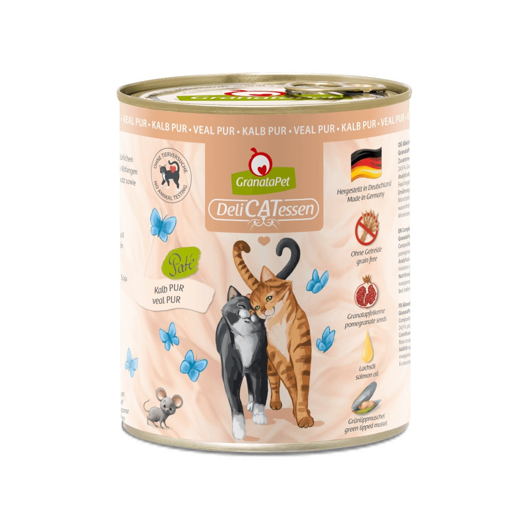 GRANATAPET DeliCATessen Pur Cielęcina - mokra karma dla kota - 800g