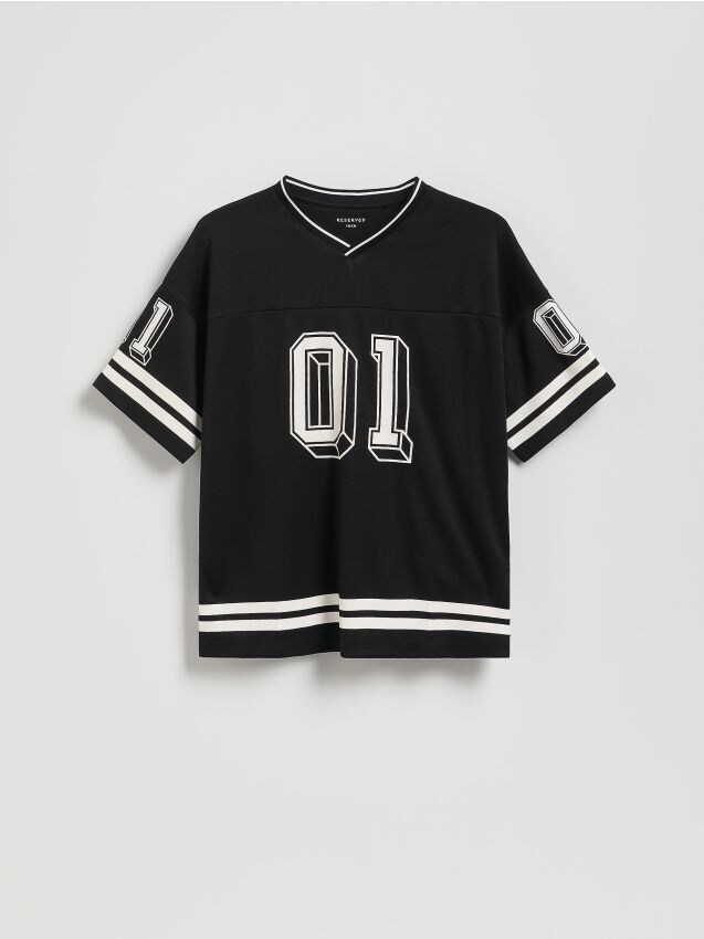 Reserved - T-shirt z nadrukiem - czarny