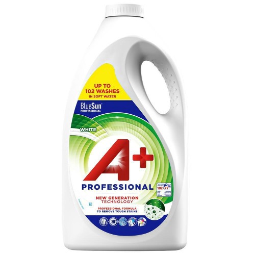 A+ White 4,62L – hiszpański żel do prania białych tkanin 77 prań, skuteczne wybielanie i pielęgnacja tkanin