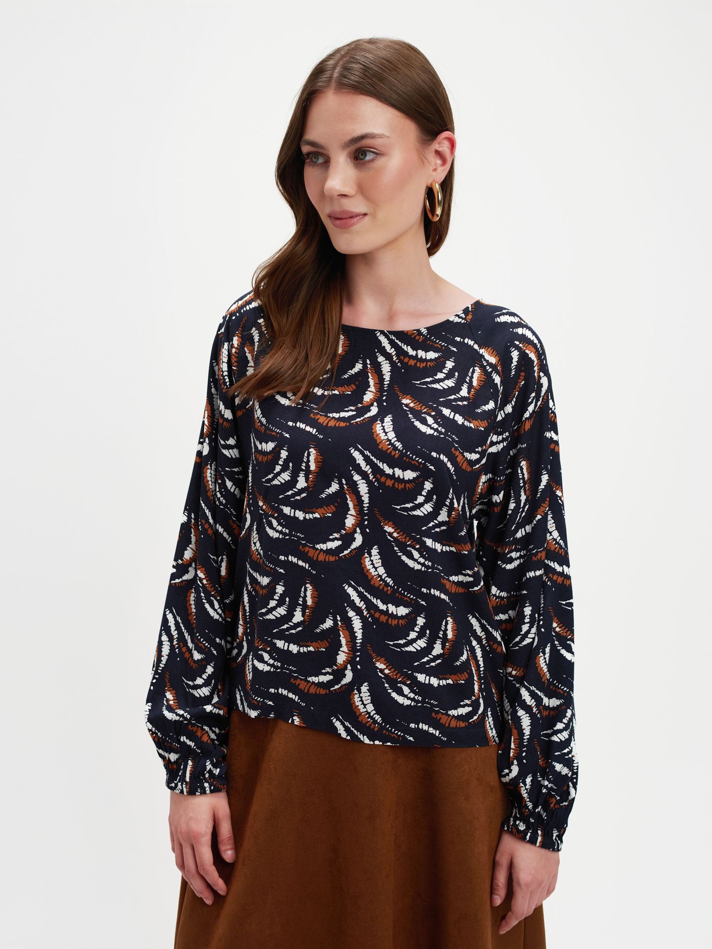 Casualowa bluzka z nadrukiem