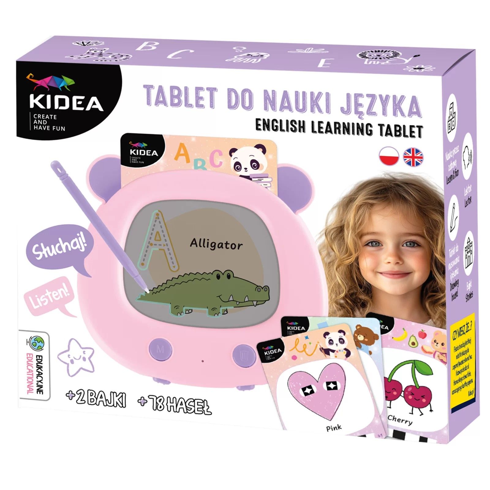 Tablet do nauki języka angielskiego Kidea - zabawka