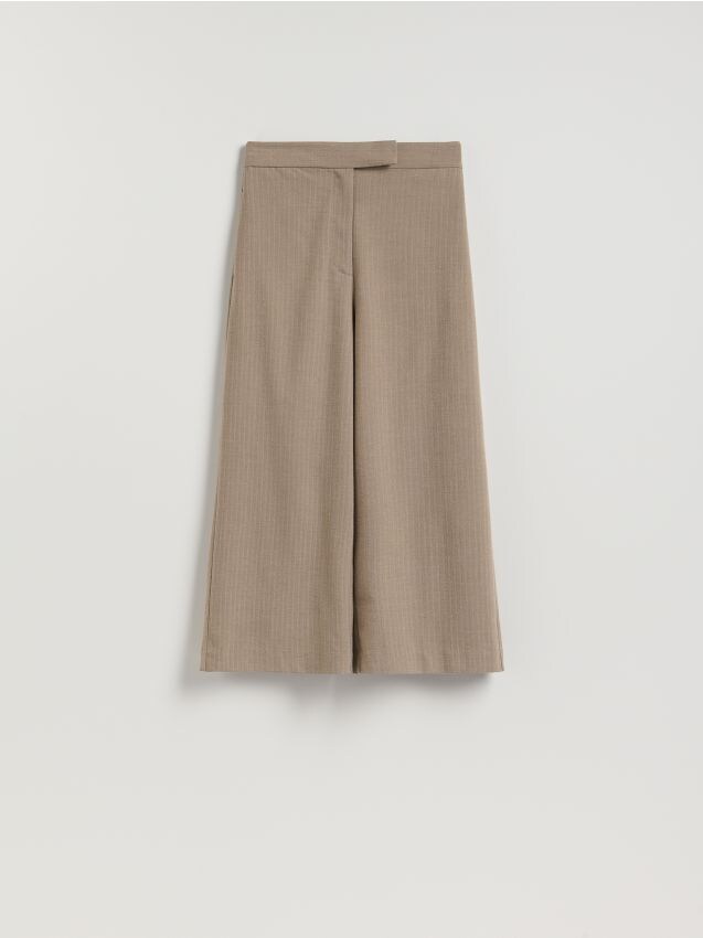 Reserved - Spodnie z wiskozą - beżowy